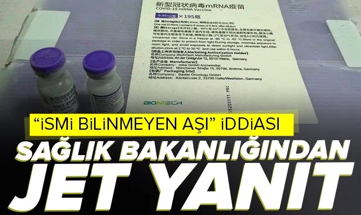 Son dakika: Sağlık Bakanlığından ismi bilinmeyen Covid-19 aşısı iddialarına jet yanıt