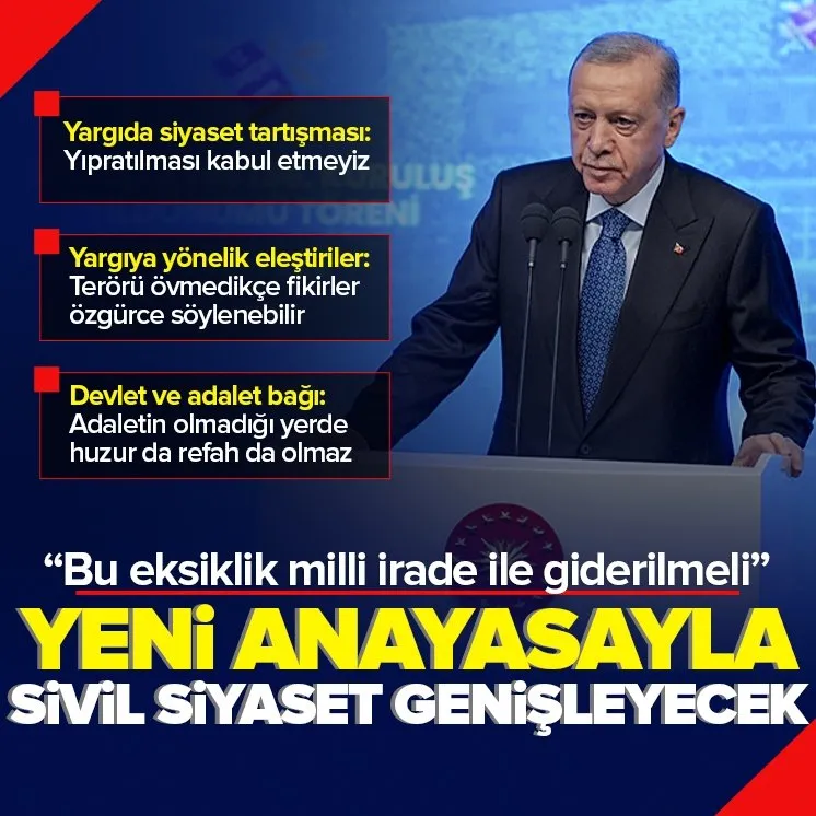 Erdoğan’dan yeni anayasa sözleri
