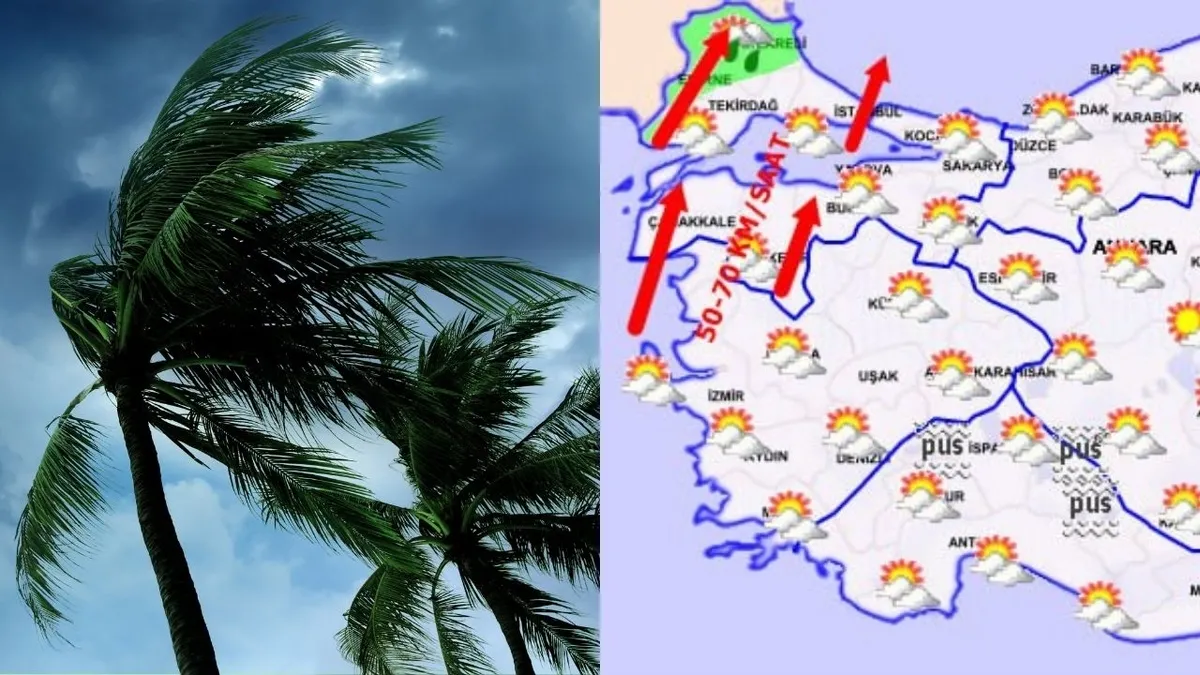 Marmara'ya fırtına haritası: 70 KM hıza ulaşacak! MGM'den saat saat uyarı geldi