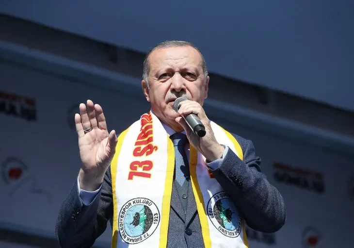 Başkan Erdoğan'a Şırnak'ta sevgi seli