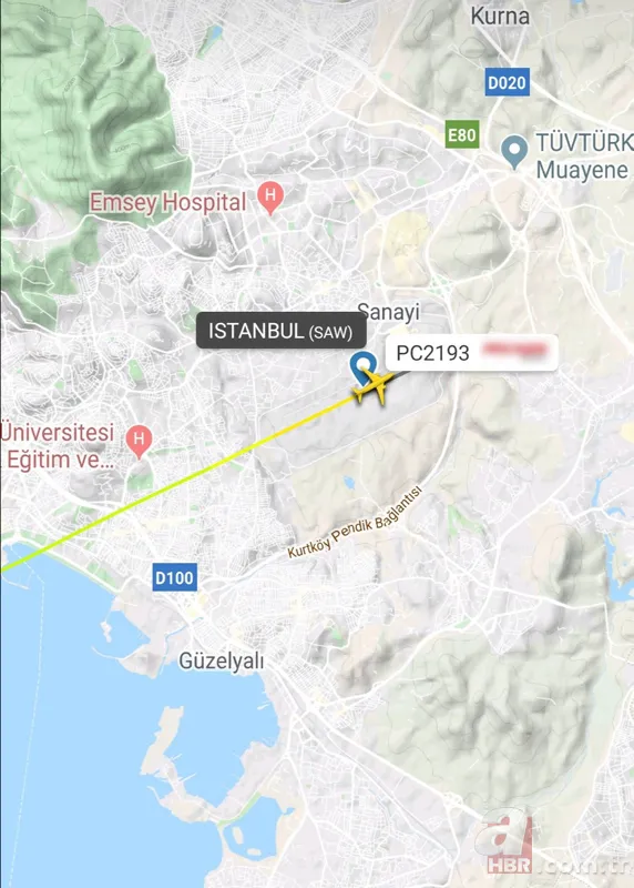 Pistten çıkan Pegasus uçağının radar görüntüleri ortaya çıktı 3
