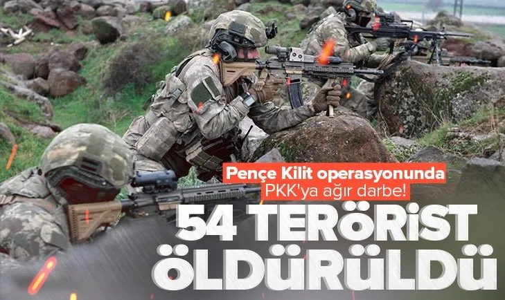 Son dakika: Pençe-Kilit Operasyonu’nda etkisiz hâle getirilen terörist sayısı 54 oldu