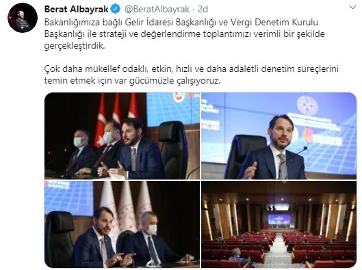 Hazine ve Maliye Bakanı Berat Albayrak’tan önemli toplantı: Var gücümüzle çalışıyoruz