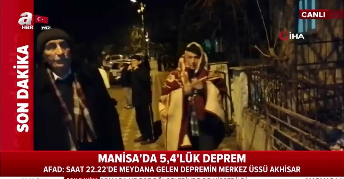 Manisa'daki 5,4'lük depremden ilk görüntüler