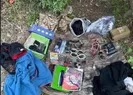 Teröristlere ait çok sayıda silah...