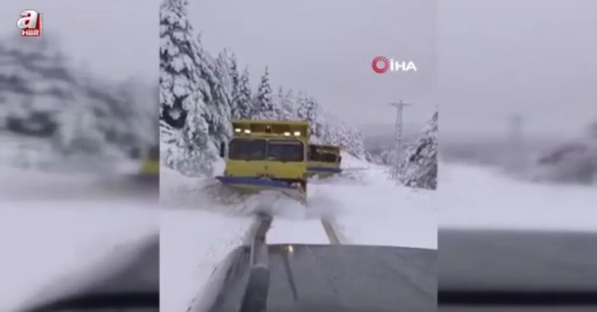 Sinop yüksek kesimlerinde kar yağışı