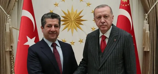 Başkan Erdoğan IKBY Başbakanı Mesrur Barzani’yi kabul etti