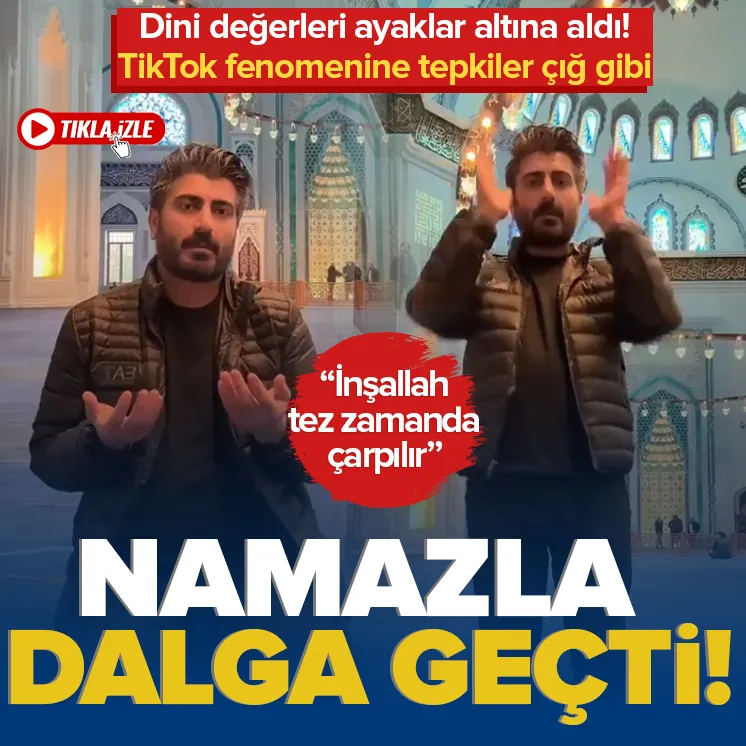 TikTok fenomeni namazla dalga geçti!