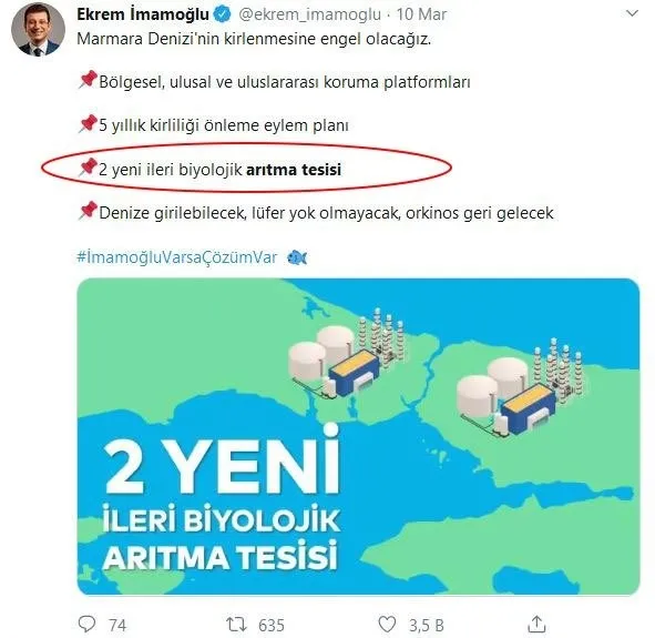 Ekrem İmamoğlu’na sert tepki: Avrupa’nın en büyük arıtma tesisi olacaktı