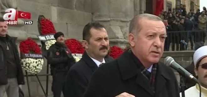 Cumhurbaşkanı Erdoğan Erzurum’da şehit cenazesinde konuştu: İnşallah bu müjde de bize yaklaşıyor