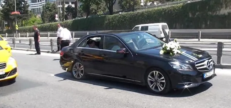 Düğüne giden gelin ve damat karakolluk oldu