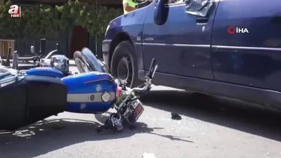 Motosiklet ile otomobil çarpıştı: 2 yaralı