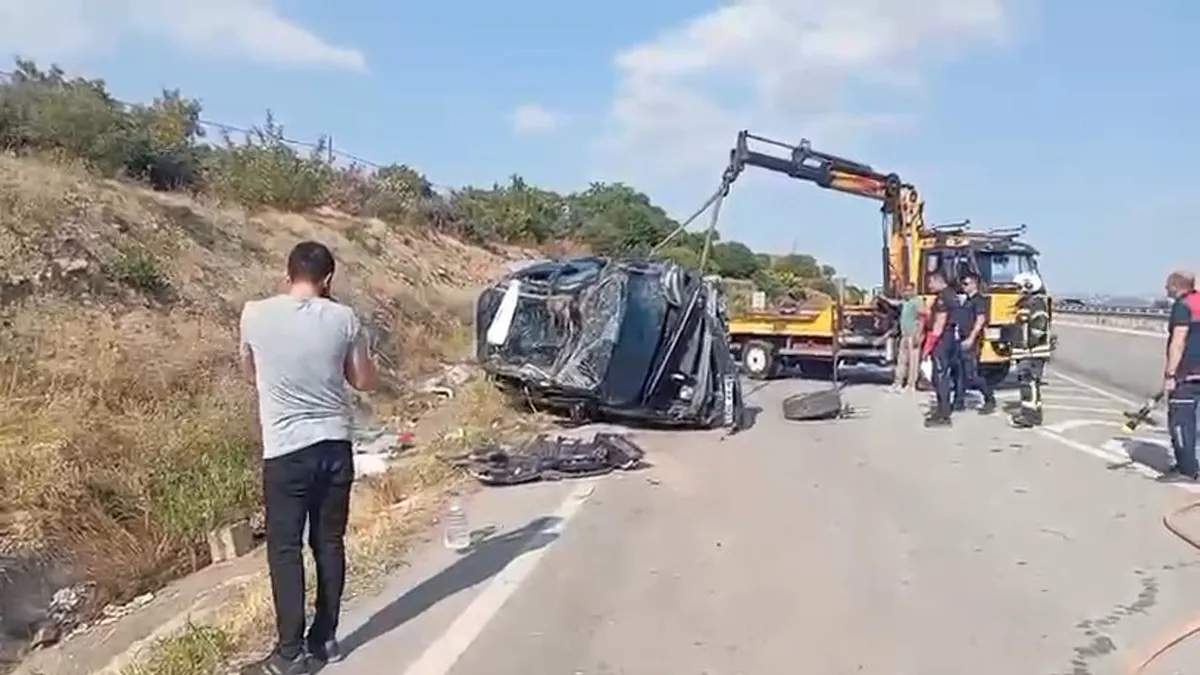 Kontrolden çıkan otomobil takla attı: 4 yaralı