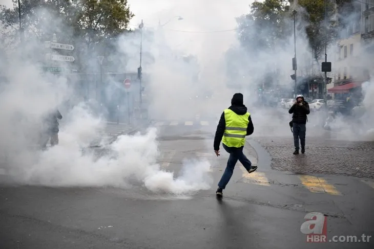 Sarı yelekliler yine sahnede! Paris meydan savaşı