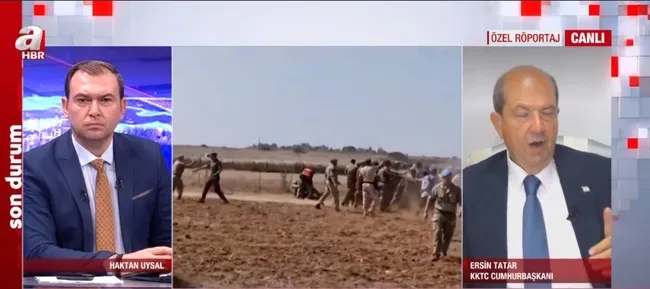 BM askerleri ve KKTC güçleri arasında gerginlik yaşandı! KKTC Cumhurbaşkanı Ersin Tatar A Haber’de