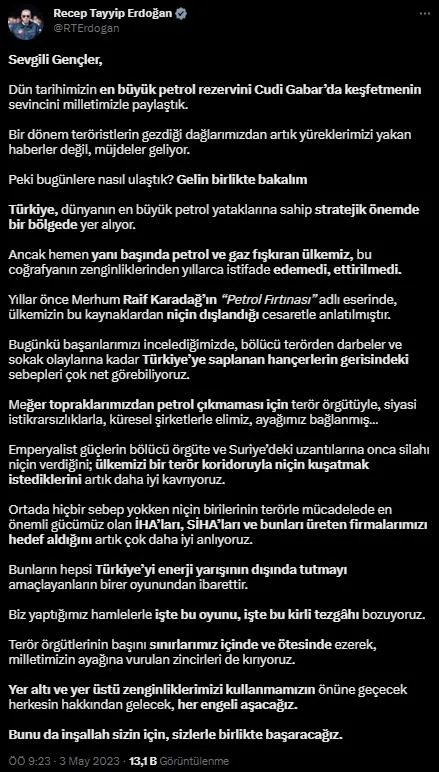 Başkan Erdoğan'dan gençlere Gabar mesajı! "Bugünlere nasıl ulaştık?" dedi Türkiye'ye kurulan tezgahların tek tek nasıl aşıldığını anlattı - 4