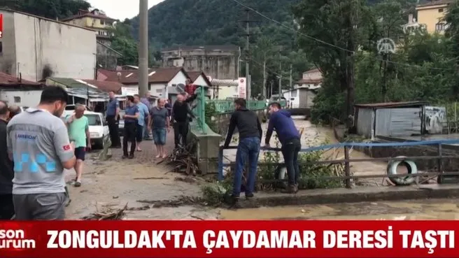Zonguldak'ta Çaydamar Deresi taştı! Batı Karadeniz'de sel riski sürüyor mu?
