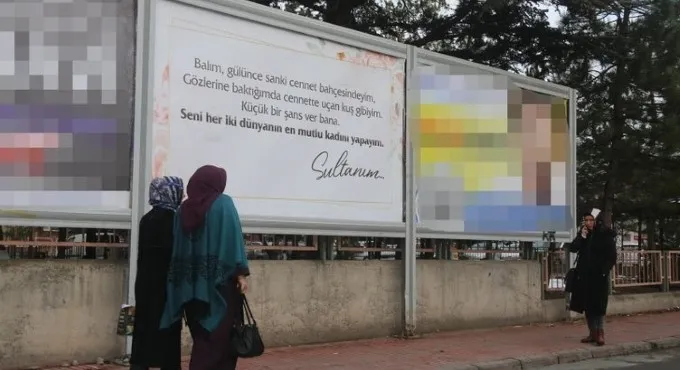 Aşkını ilanla duyuran kişi merak konusu oldu - 2