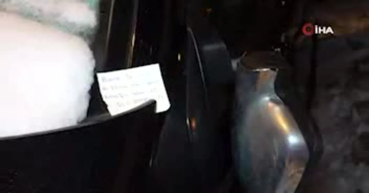 Pendik Belediyesi'nin kar küreme ekibinin notu gündem oldu: 'Sizi bulamadık..."