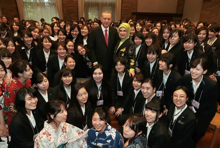 Başkan Erdoğan Japonya'da çay seremonisine katıldı