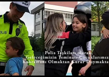 Tokat'ta polislerden anlamlı hareket! Çocuklar için klip çektiler