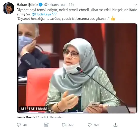 FETÖ’cü Hakan Şükür’den HDP’li Hüda Kaya’ya destek! Diyanet İşleri’ni hedef almıştı