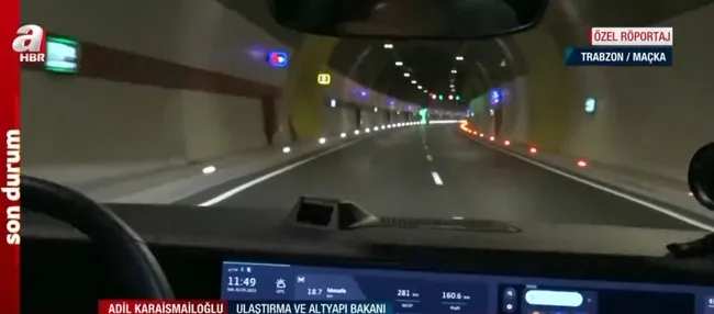 A Haber ekibi ve Bakan Karaismailoğlu Zigana Tüneli’nden Togg ile geçti