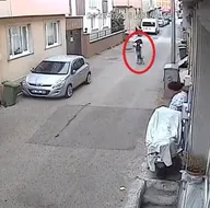 Başıboş köpek dehşet saçtı! Kursa giden küçük kızı böyle ısırdı! O anlar kamerada