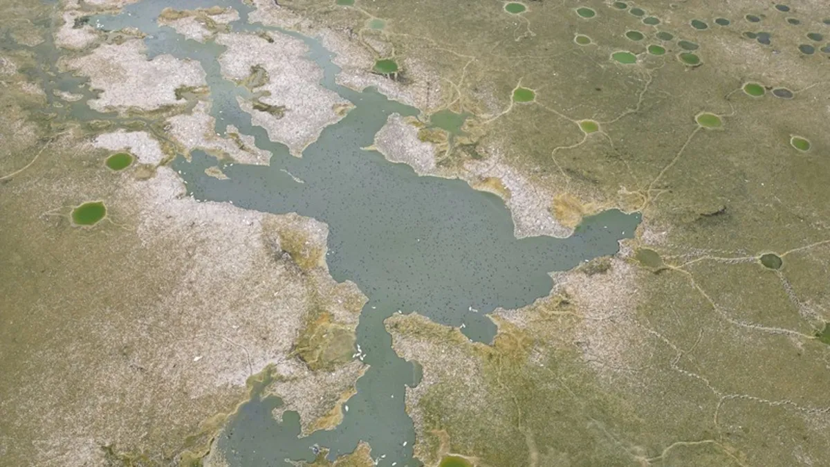 Yeşilsırt Göleti kuraklık nedeniyle kuruma noktasına geldi