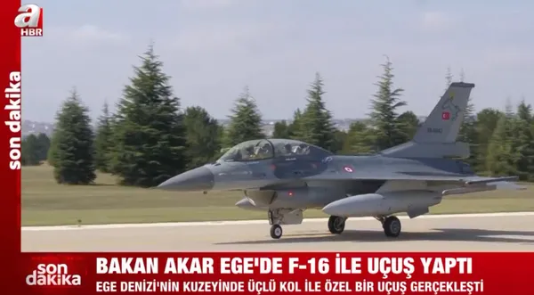Son dakika: Milli Savunma Bakanı Hulusi Akar’dan Ege’de F-16 ile gövde gösterisi
