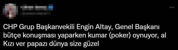 CHP’li Engin Altay TBMM’deki bütçe görüşmelerinde oyun oynarken görüntülendi