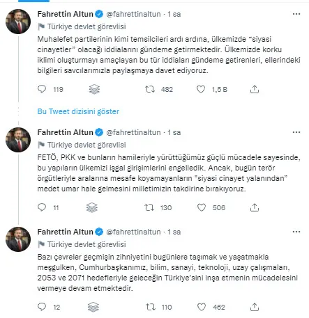 Son dakika: İletişim Başkanı Altun’dan ’Siyasi cinayet kaygım var’ diyen Kılıçdaroğlu’na tepki