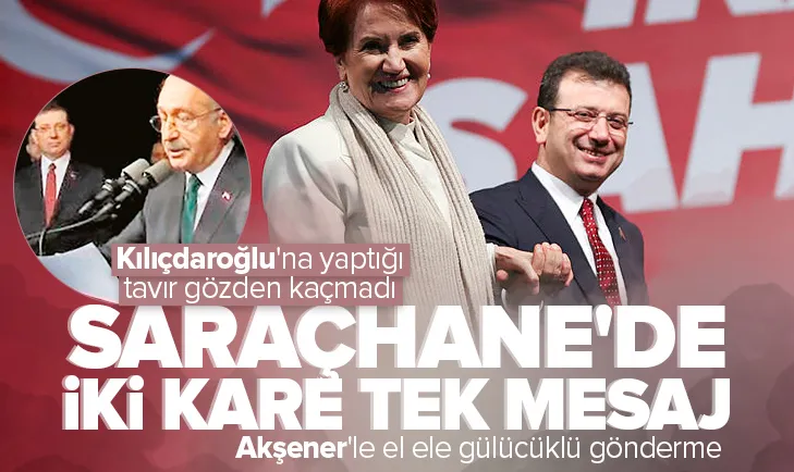 Saraçhanede iki kare tek mesaj!