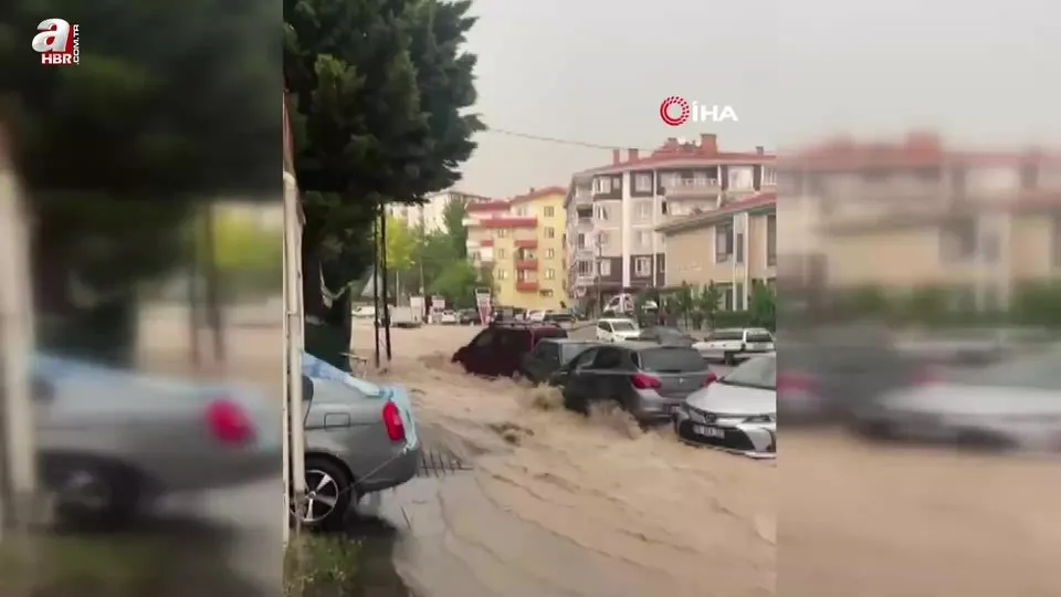 Başkentte sağanak yağış sele dönüştü: Vatandaşlar zor anlar yaşadı
