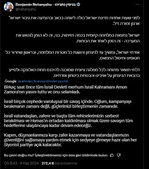 Katliamcı hükümette ’Gazze’ çatlağı! İsrail Savaş Kabinesi Bakanı Benny Gantz istifa etti Netanyahu gerçek zaferi engelliyor
