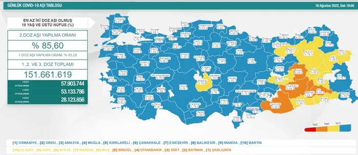 SON DAKİKA | Sağlık Bakanlığı Haftalık Koronavirüs Tablosu’nu 8-14 Ağustos 2022 açıkladı | Vaka ve vefatlar arttı mı?
