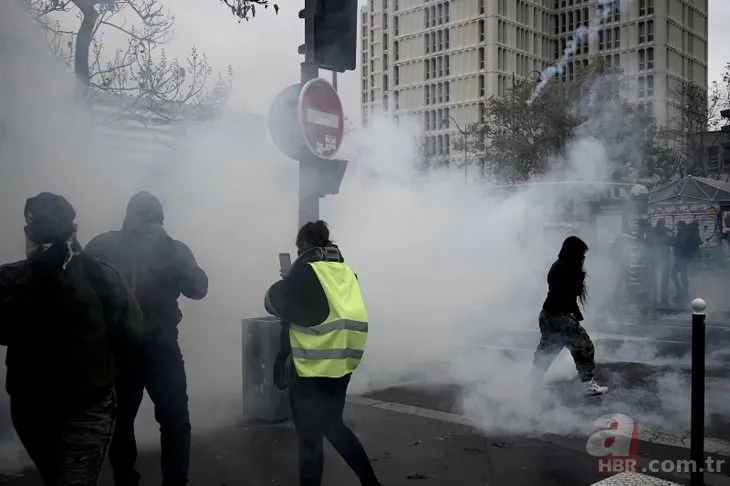 Sarı yelekliler yine sahnede! Paris meydan savaşı