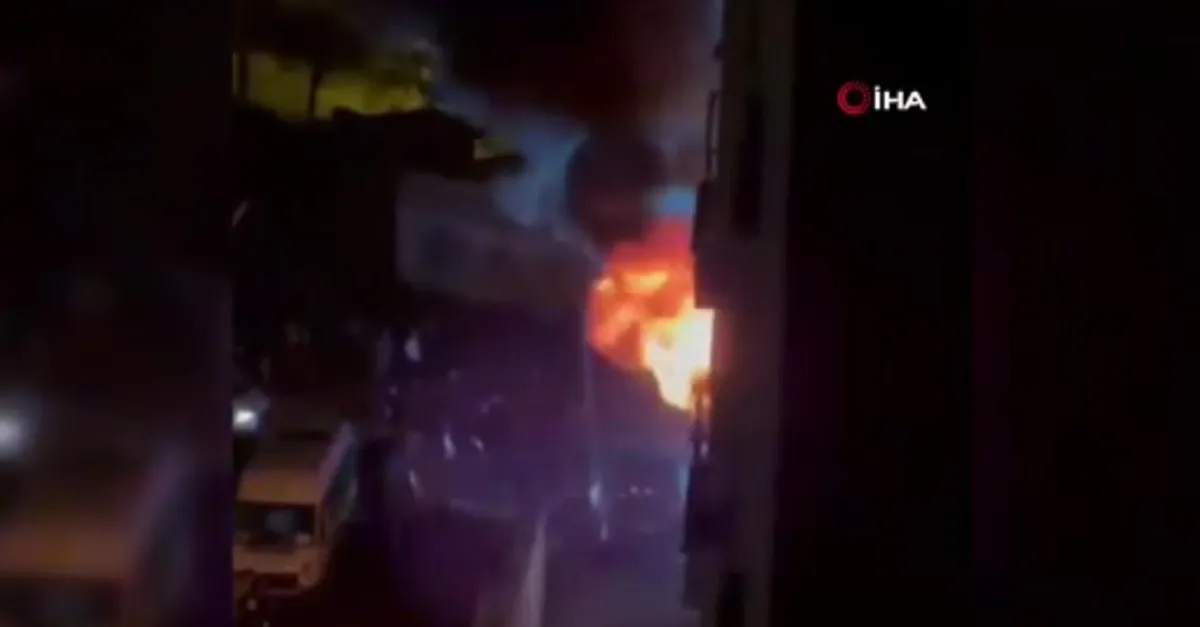 Pendik'te 10 katlı binada yangın