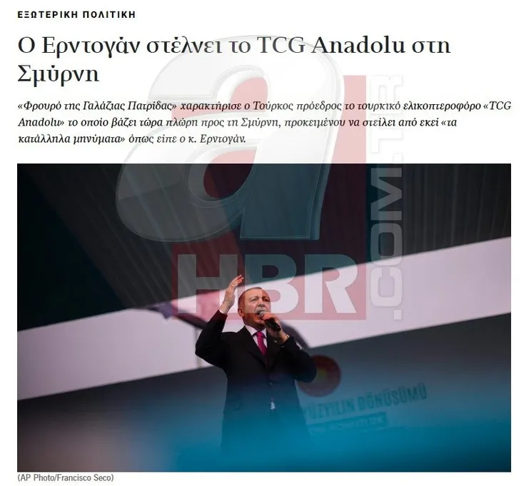 Başkan Erdoğan’ın sözleri manşet oldu! Yunanistan’da TCG Anadolu paniği