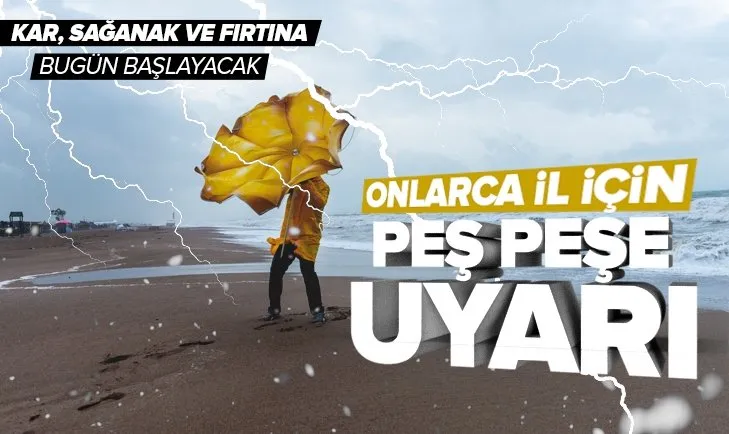 Kar, fırtına ve sağanak yağmur geliyor! Meteoroloji’den 20 ile sarı kodlu uyarı | Milyonların yaşadığı iller açıkladı