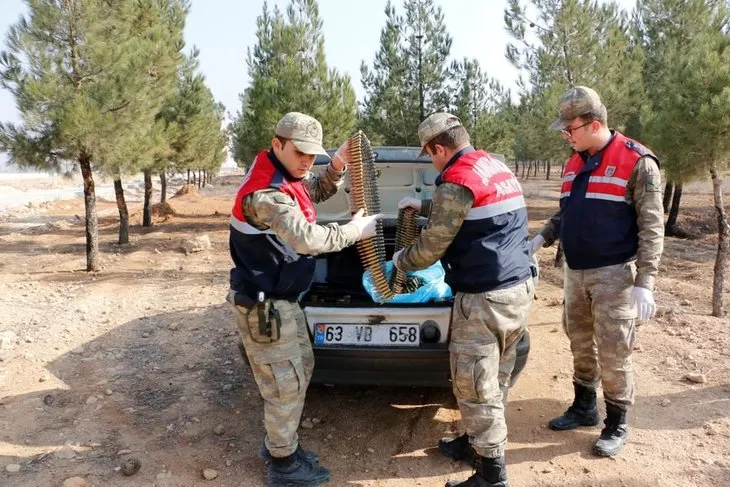 Suriye sınırında mühimmat ele geçirildi