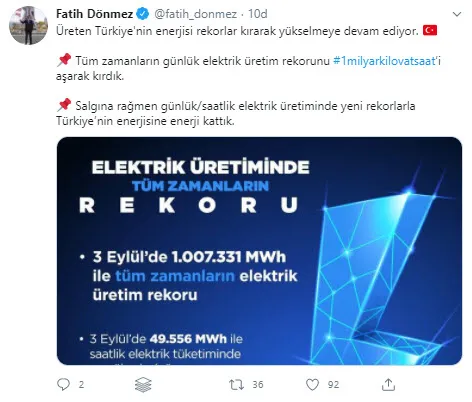 Son dakika: Bakan Dönmez duyurdu: Tüm zamanların rekoru kırıldı