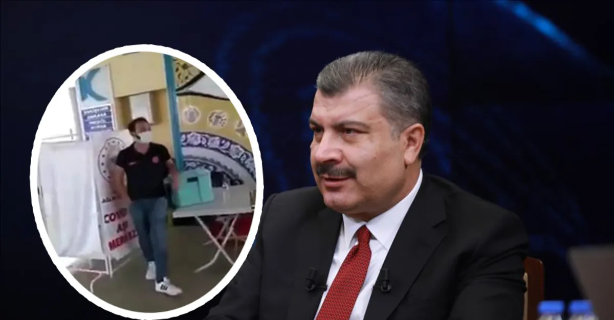 Kütahya Otogarı'ndaki sağlık personelinin ilginç aşı davetine Sağlık Bakanı Fahrettin Koca'dan destek