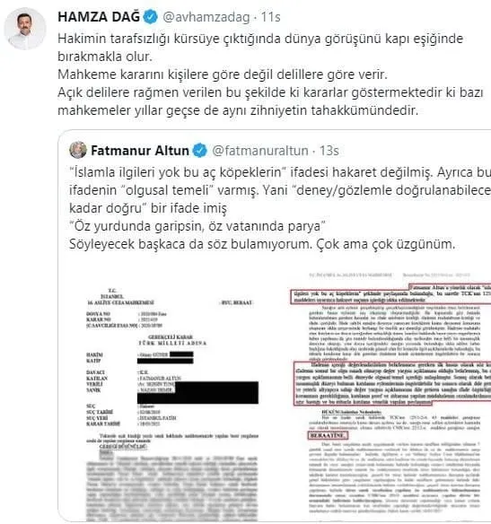 Fatmanur Altun’a hakaret eden Nazan Demir’e beraat! AK Parti’den tepki yağdı: Hukukun canına okuyan karar!