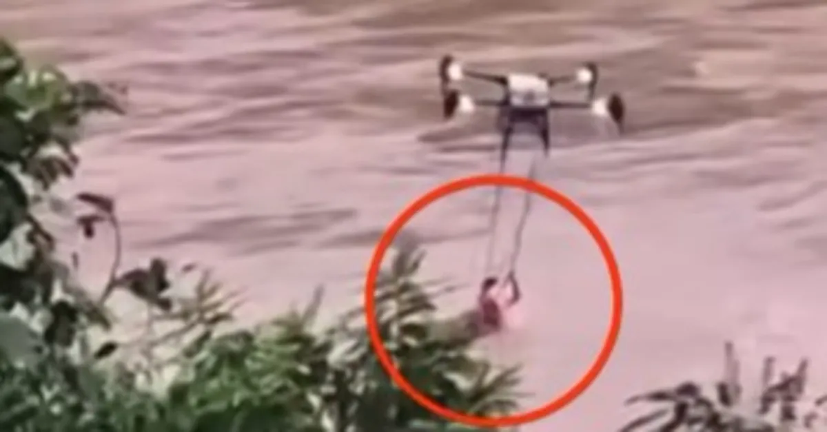 Drone ölümden kurtardı