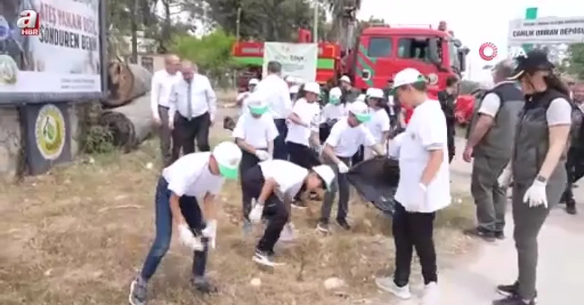 Öğrenciler çevre temizliği yaptı