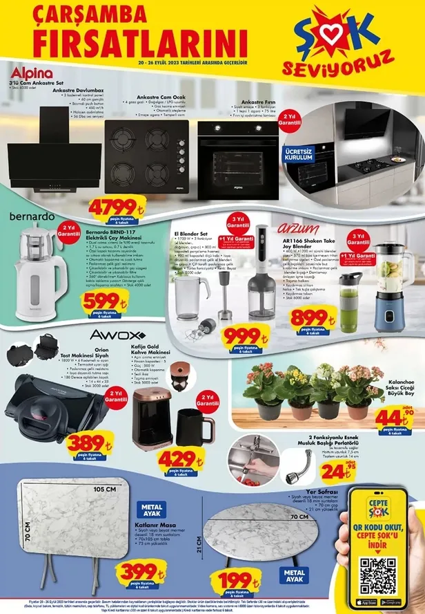 ŞOK haftanın ikinci kataloğunu yayınladı! İşte ŞOK 21 ve 23 Eylül tarihlerinde yayınladığı aktüel ürünler katalogları…