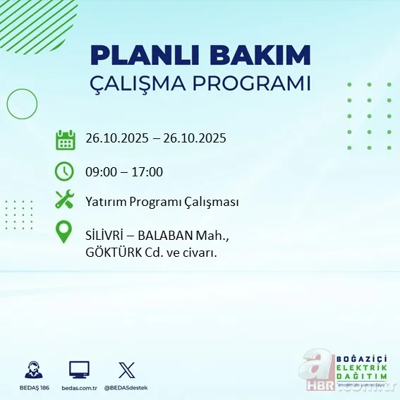 BEDAŞ duyurdu! İstanbul’da planlı elektrik kesintisi: Hangi ilçeler etkilenecek, elektrikler ne zaman gelecek? 7