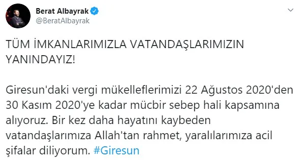 Son dakika: Hazine ve Maliye Bakanı Berat Albayrak'tan vergi mükellefleri hakkında açıklama - 1