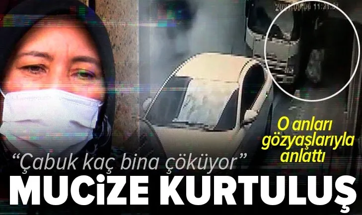 Zeytinburnu’nda çöken binanın altında kalmaktan son anda kurtuldu! O anları gözyaşlarıyla anlattı
